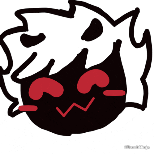 a drawing of a person 's face with the hashtag #brushninja on the bottom