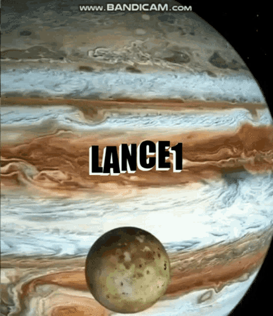 a picture of jupiter with lance1 written on the bottom