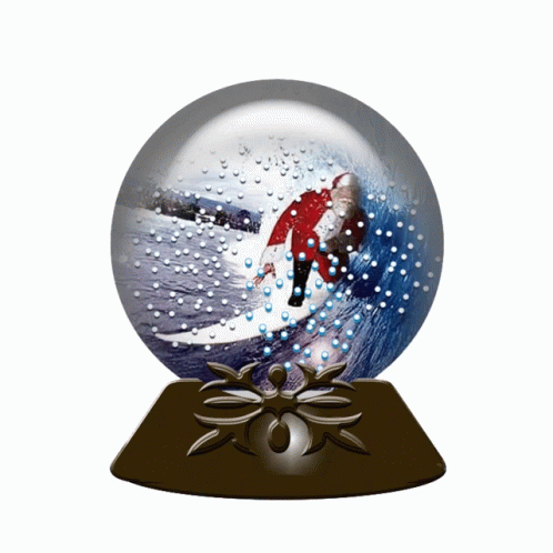 Snow Globe Surfing GIF - Snow Globe Surfing Santa GIFs
