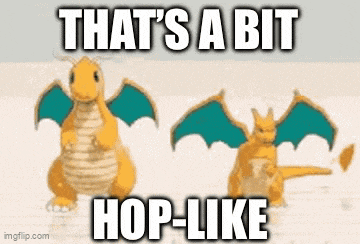 a cartoon of two dragons with the caption `` that 's a bit hop-like ''