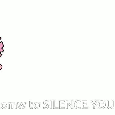 a cartoon character with pink hair and sunglasses is standing in front of a white background .