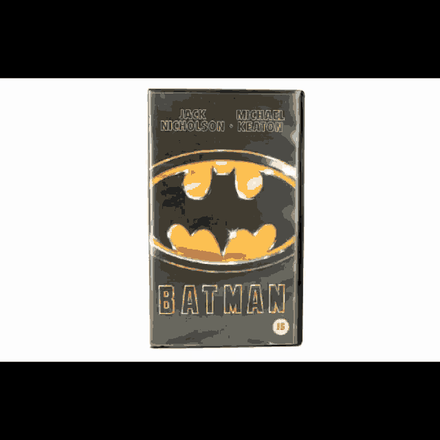 a vhs tape of batman starring michael keaton and jack nicholson