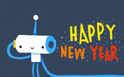 Happy New Year Nye GIF - Happy New Year Nye Robot GIFs