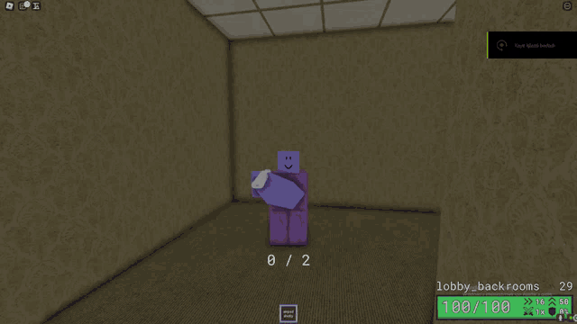 a screenshot of a video game shows a purple character with a sword
