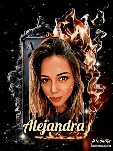 a painting of a woman with the name alejandra on the bottom