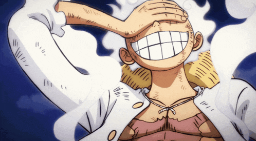 a cartoon character with a big smile on his face