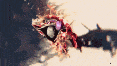 a computer generated image of a dragon 's head with a purple glow