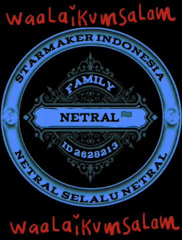 a blue and black logo that says starmaker indonesia family netral id 2628213