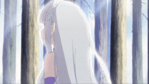 a woman with white hair and a star in her hair