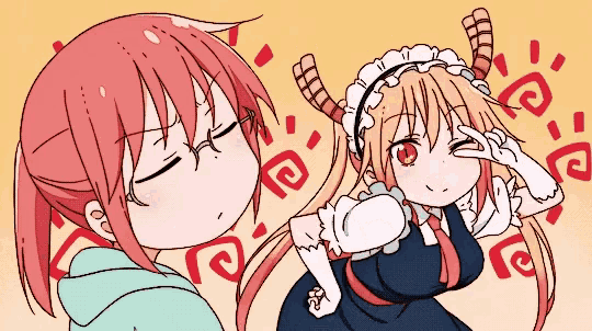 a girl with horns is making a peace sign