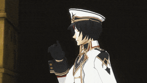 a man wearing a hat and gloves is waving his hand