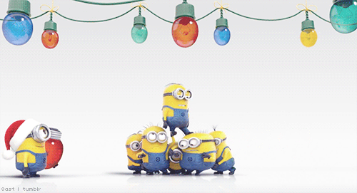 Minions GIF - Holiday Minions Christmaslights GIFs