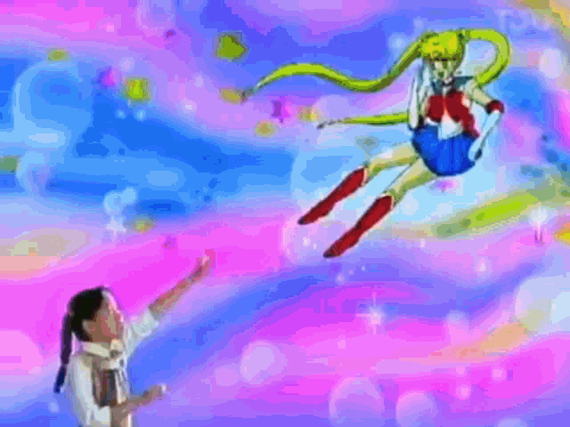 Chasing Sailor Moon GIF - Chasing Sailor Moon Sailor Venus GIFs