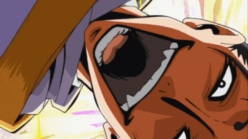 a cartoon drawing of a man with his mouth open and his tongue out