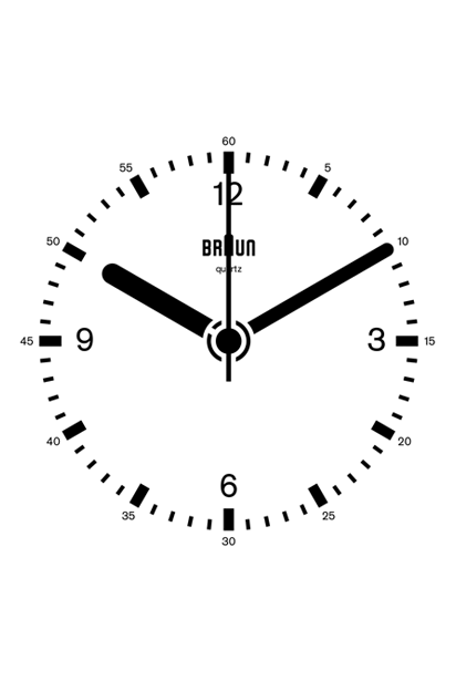 Classic Braun Clockface GIF - Design Time Clock GIFs
