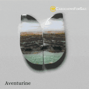 a cabochons for sale ad shows a variety of aventurine stones