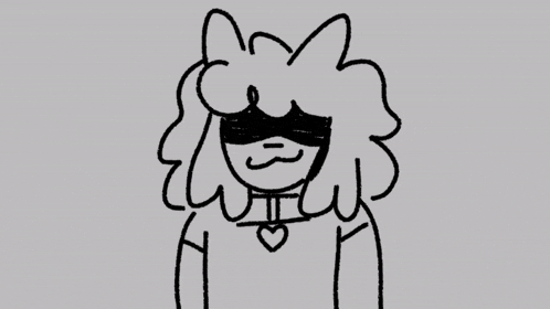 a black and white drawing of a cartoon character with a speech bubble coming out of his mouth .