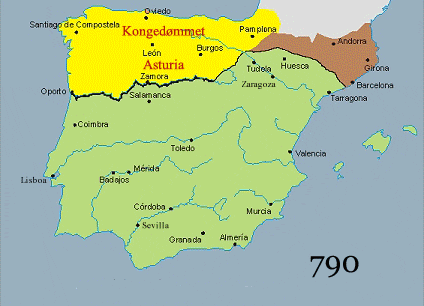a map of spain with the year 1300 on the bottom right