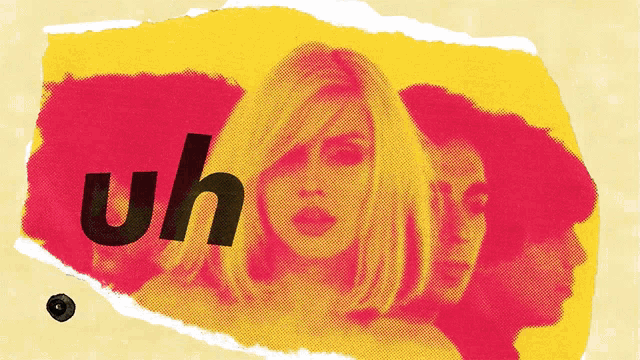 the word uh that is on a yellow background