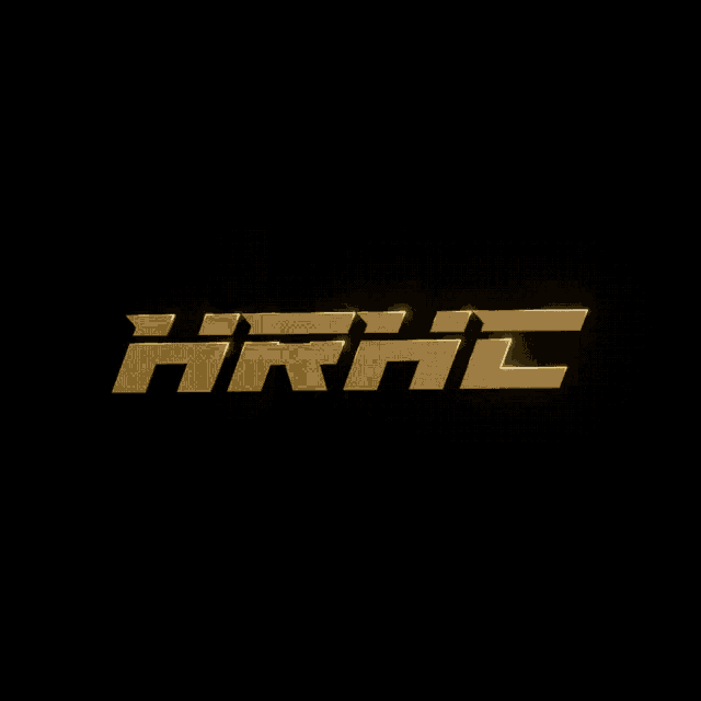 a dark background with the word hrhc in gold letters