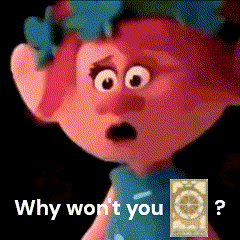 a troll with a surprised look on his face says why won 't you ?