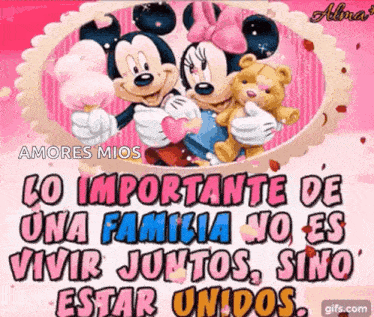 a cartoon of mickey mouse and minnie mouse holding cotton candy