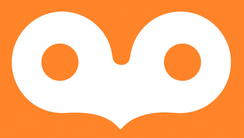 an orange circle with a white circle in the middle