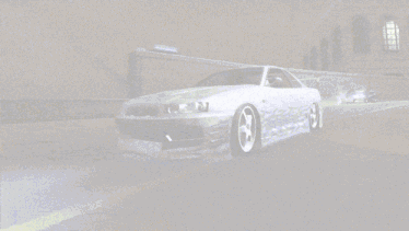 a car with a sticker on the side that says ' nsr ' on it