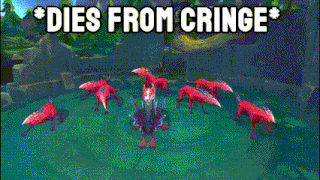 a screenshot of a video game with the words dies from cringe above it
