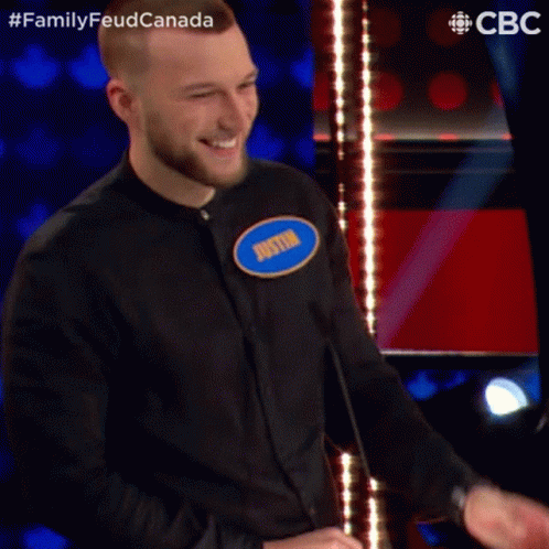 Laughing Justin GIF - Laughing Justin Family Feud Canada GIFs