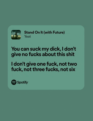 a spotify advertisement for stand on it