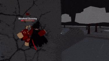 a screenshot of a video game shows a weakest dummy being killed