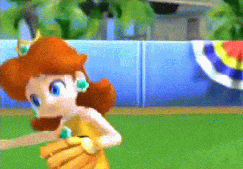 Mario Superstar Baseball Princess Daisy GIF - Mario Superstar Baseball Princess Daisy Daisy GIFs