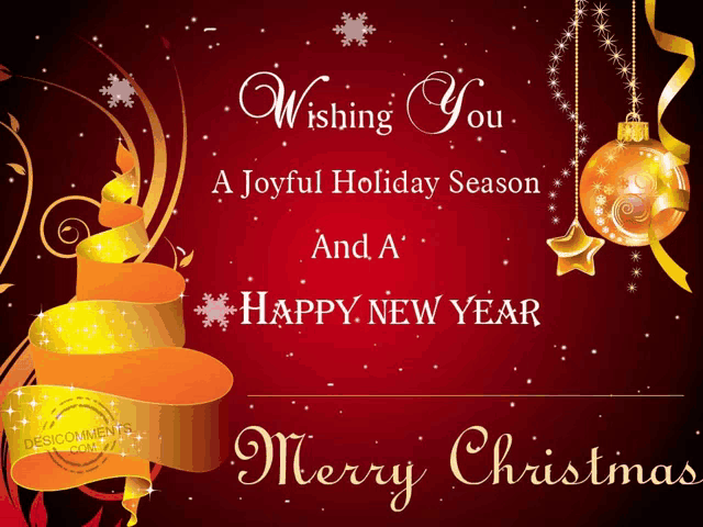 a christmas card wishing you a joyful holiday season and a happy new year merry christmas