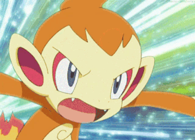 a close up of a cartoon monkey with the letter c on his chest
