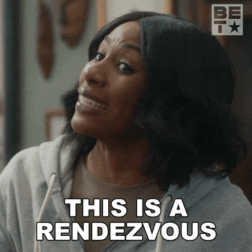a woman says " this is a rendezvous " while wearing a hoodie