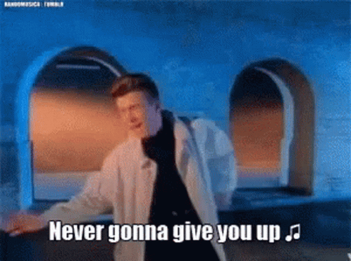 Never Gonna Give Up Singing GIF - Never Gonna Give Up Singing GIFs