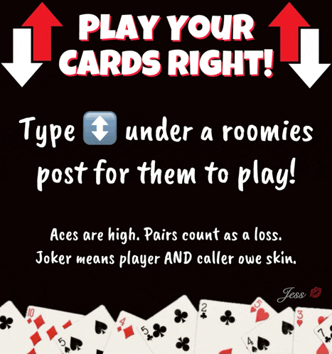 a poster that says " play your cards right " on it