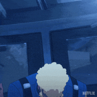 a cartoon character with a netflix logo on his chest