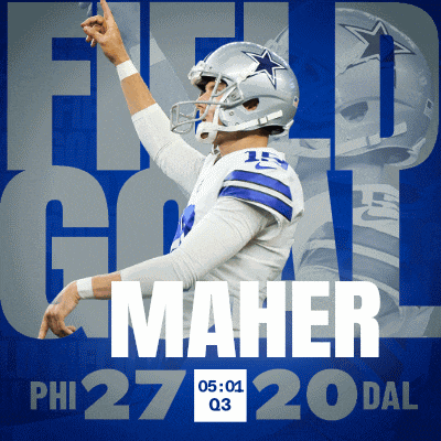 Dallas Cowboys (20) Vs. Philadelphia Eagles (27) Third Quarter GIF