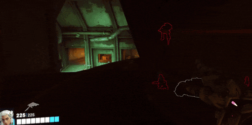 a screenshot of a video game shows a character with 225 points