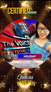 a certified member of the voice established holiday is smiling