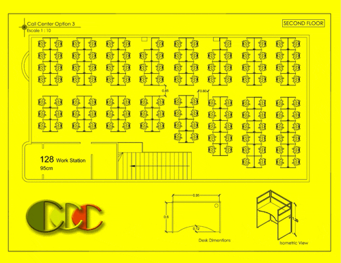a blueprint of a call center option 3