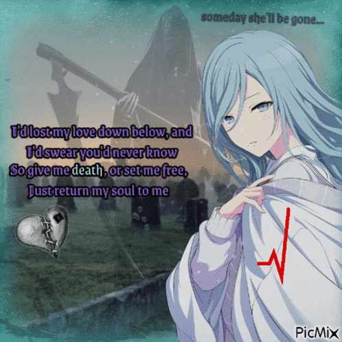 someday she 'll be gone is written on a picture of a girl