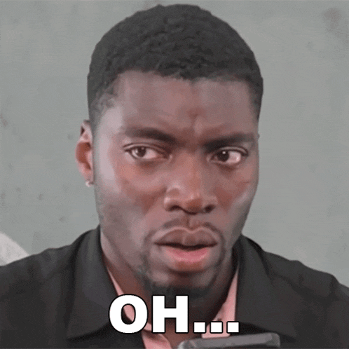 a man with a surprised look on his face has the word oh above his face