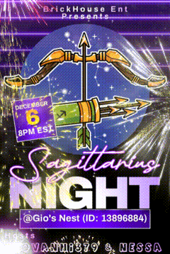 a poster for a sagittarius night at gino 's nest