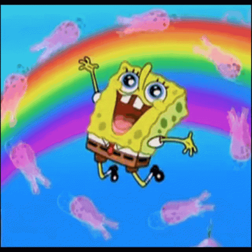 Spongebob Rainbow GIF - Spongebob Rainbow Picknick GIFs