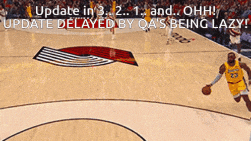 a basketball player with the number 23 on his jersey is dribbling a ball