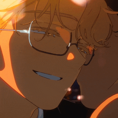a close up of a person with glasses on