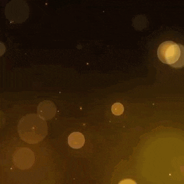 the word in is glowing in the dark on a black background surrounded by circles .